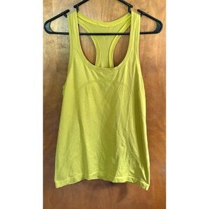 Lululemon Swiftly Tech Racerback Tank Top Yellow Pear 8 2.0 Seamless Active Gym
